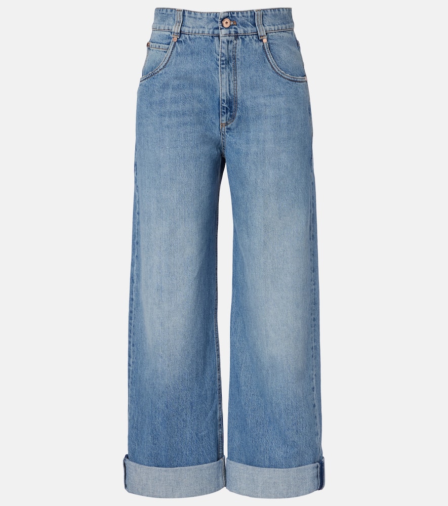 Logo wide-leg jeans