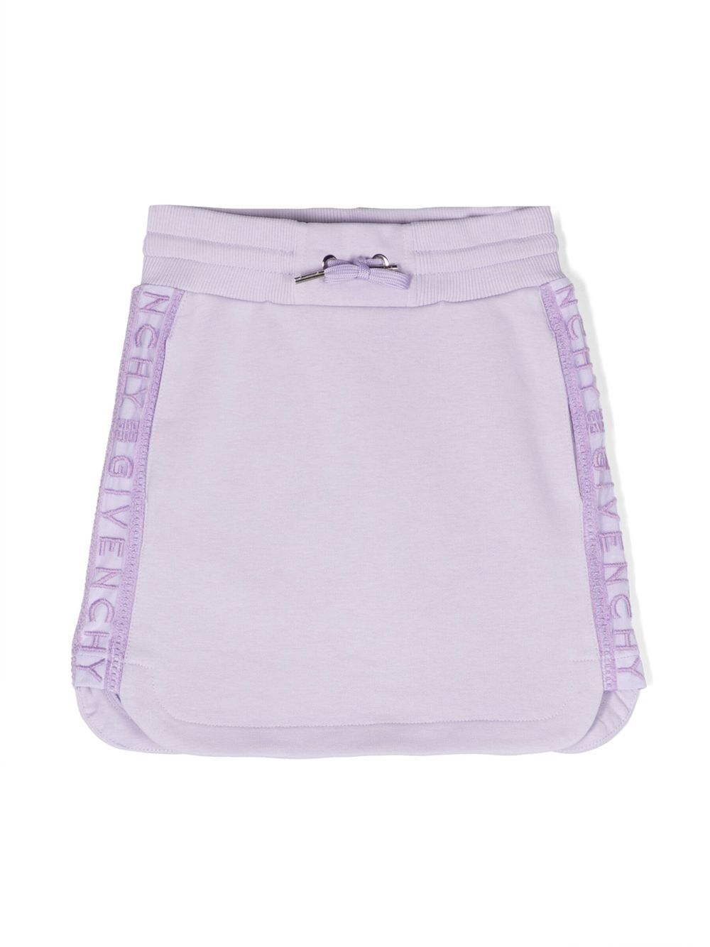 Logo-embroidered mini skirt - Purple
