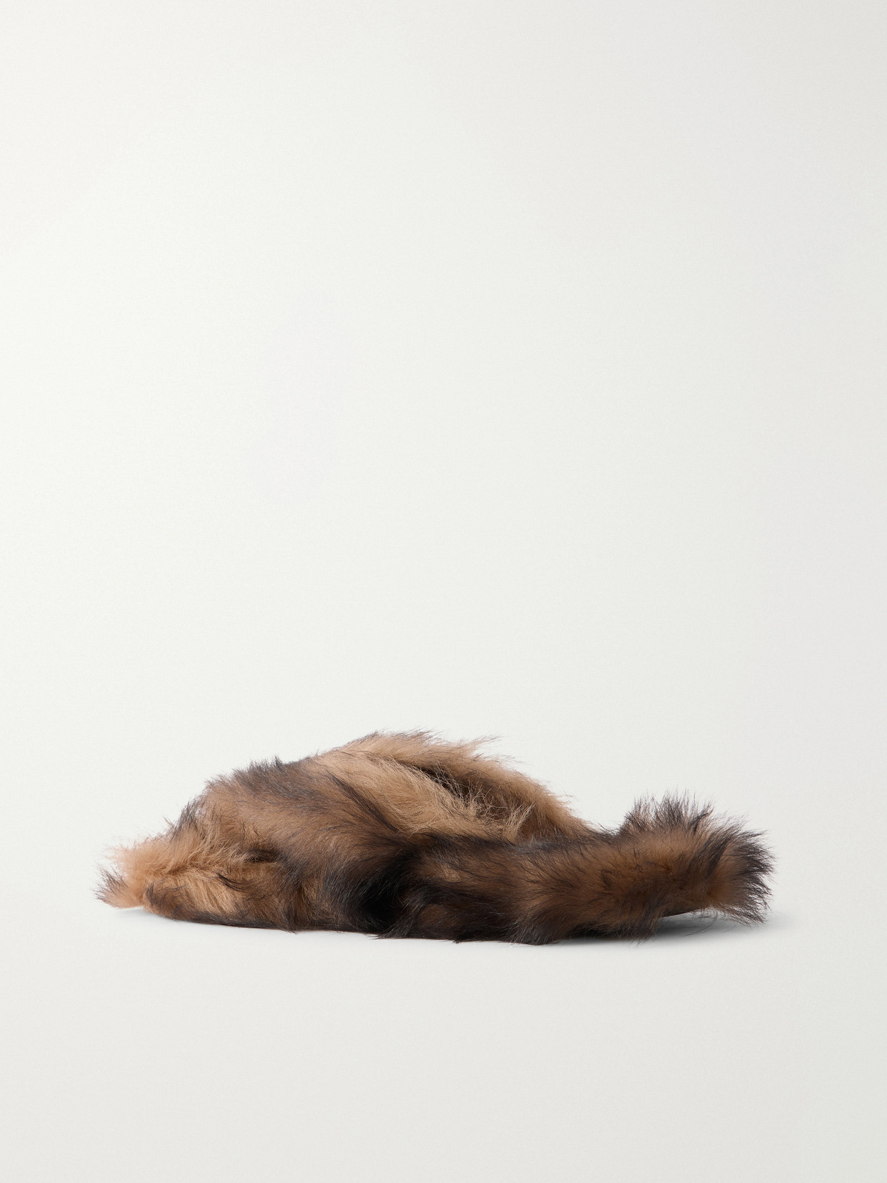Shearling Slides - Brown