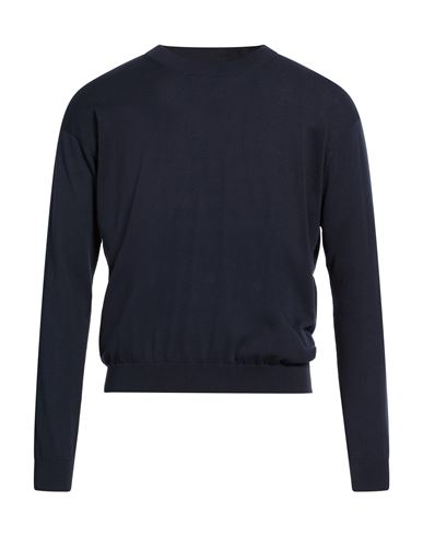 Man Sweater Midnight blue Size 36 Cotton