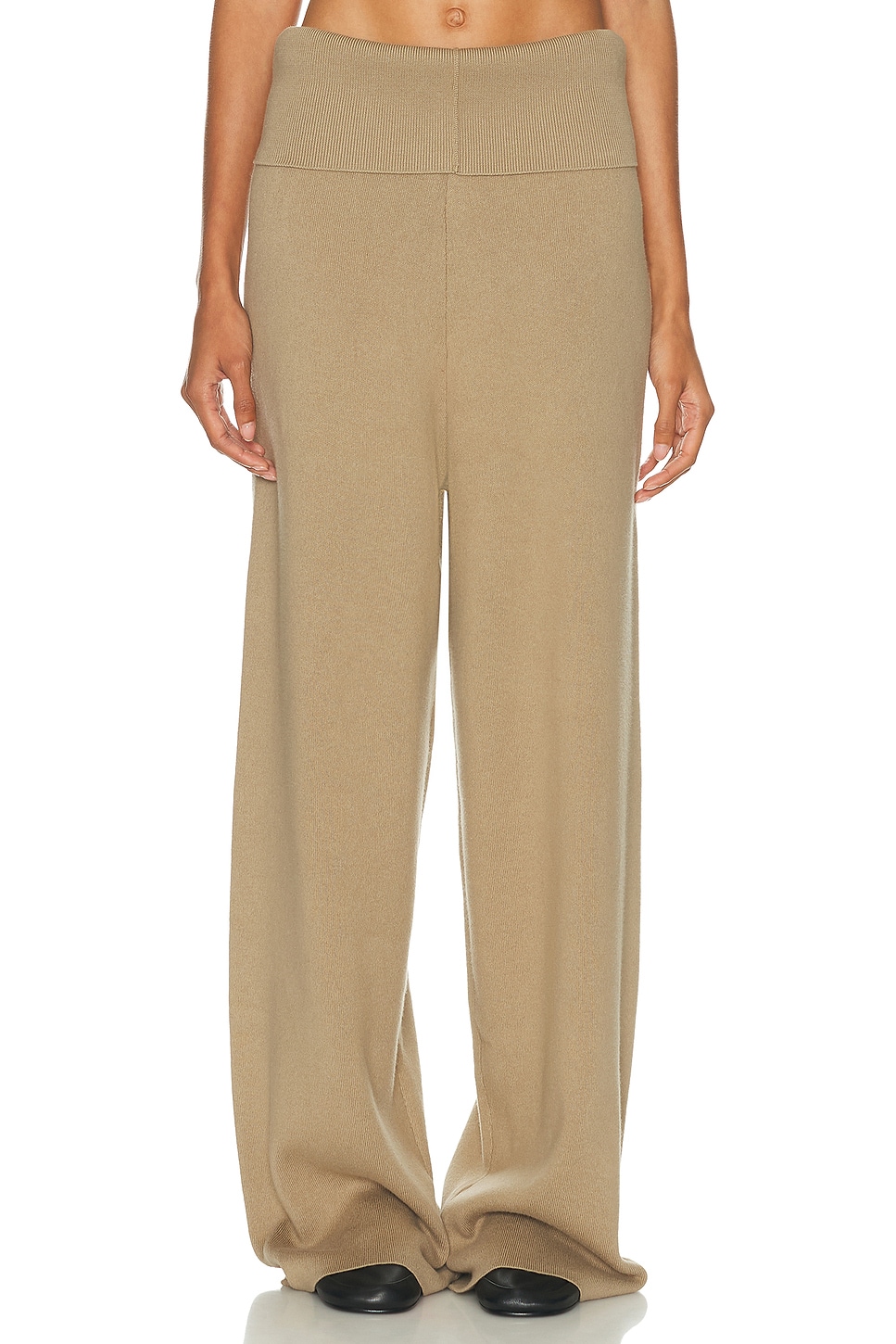 Aya Muse Fold Over Seam Pant in Brown