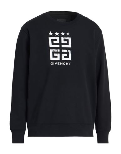 Man Sweatshirt Black Size M Cotton