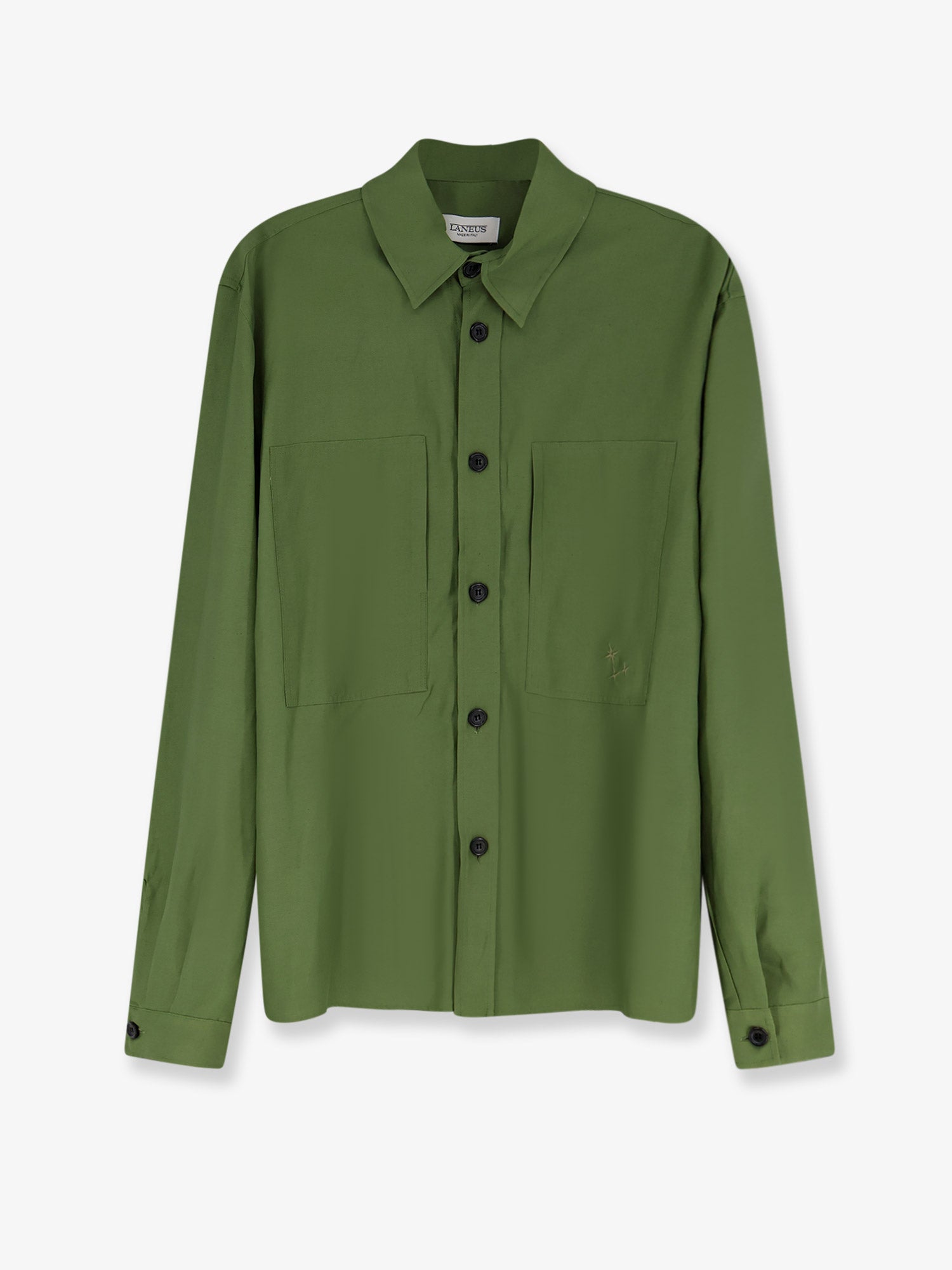 Viscose-Linen Overshirt — Green