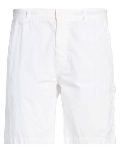 Man Shorts & Bermuda Shorts White Size 38 Cotton
