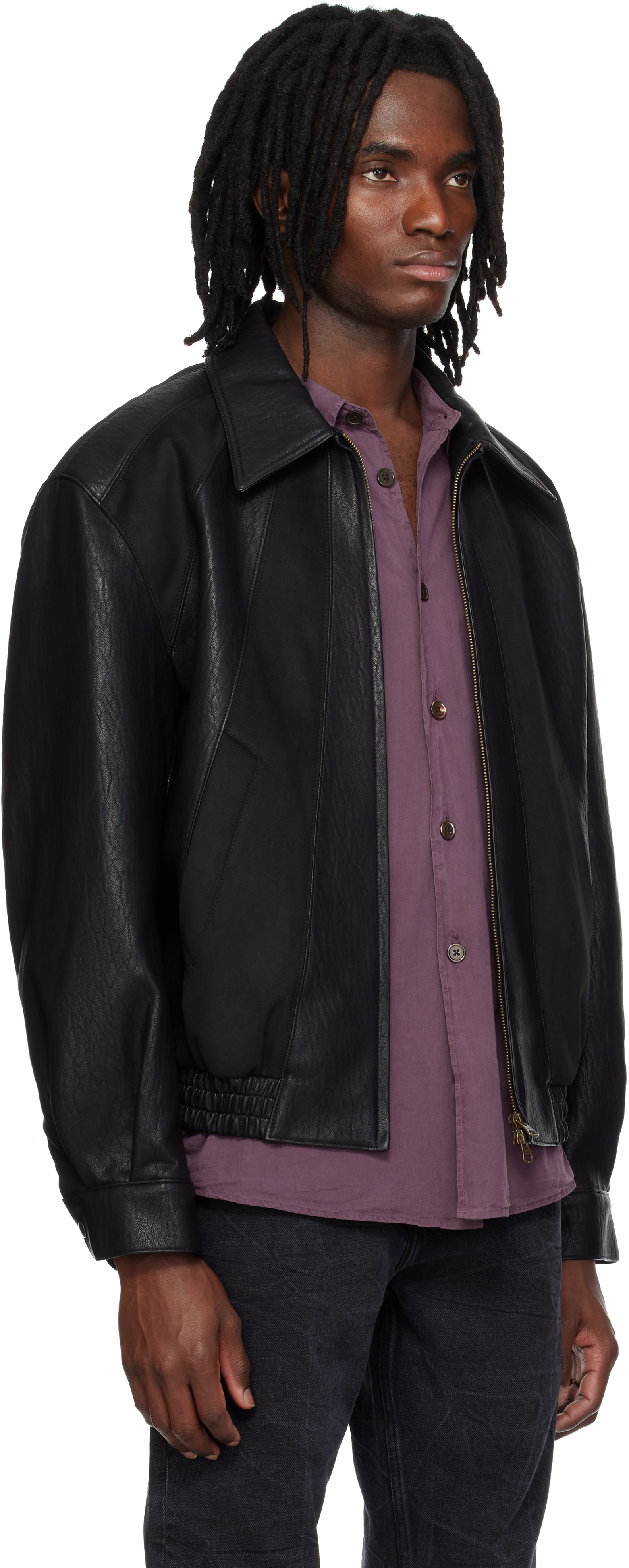 Black Rodeo Faux-Leather Jacket