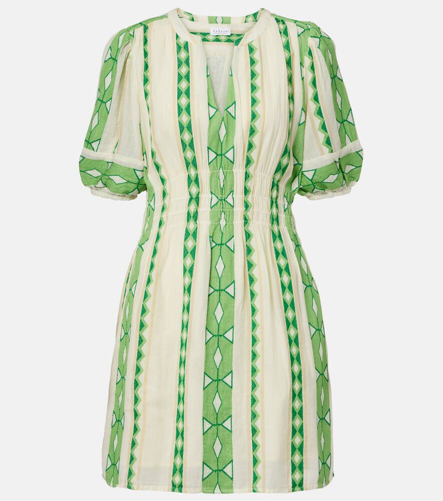 Lucy patterned cotton minidress