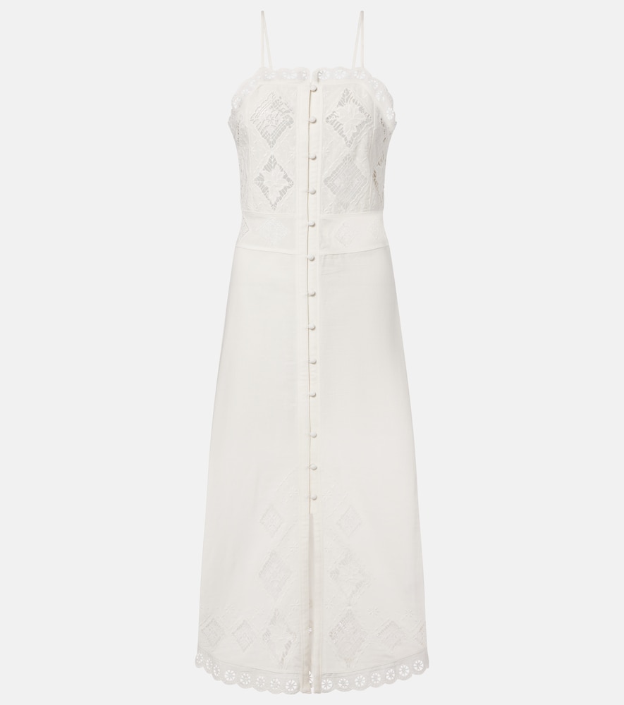 Nelsane cotton and linen midi dress