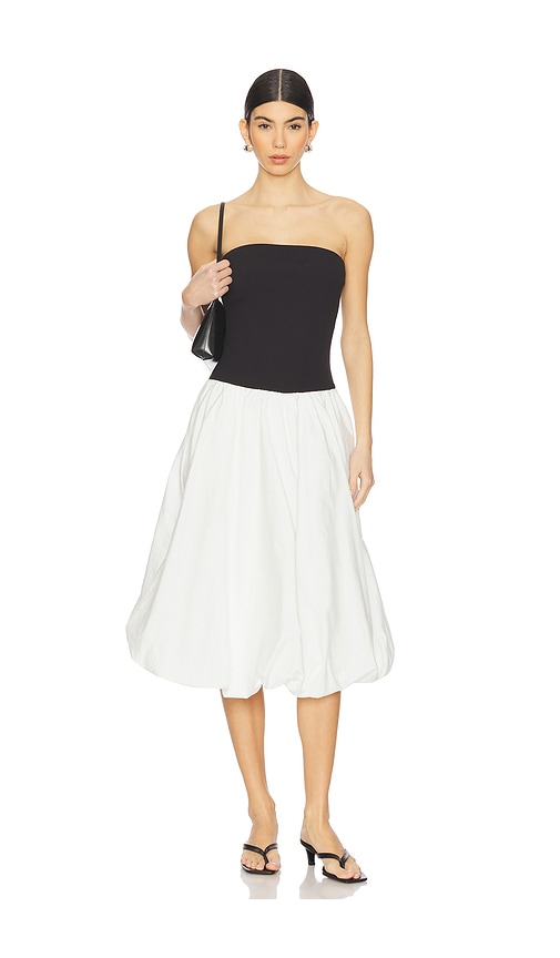 Steve Madden MIDI-KLEID OLIVER in Black,White. Größe XS. Also in L, M