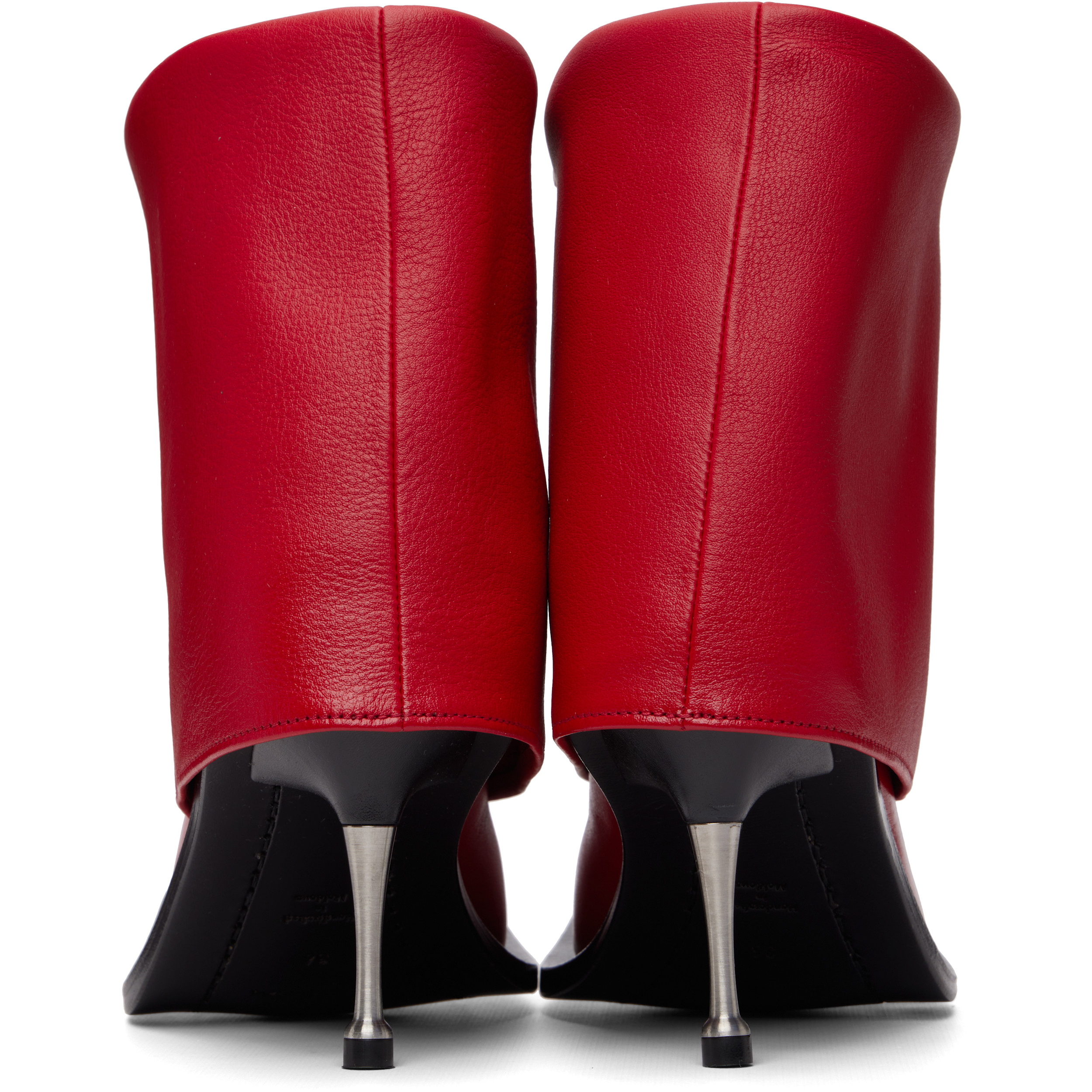 Red Iman Stiletto Heel Boots