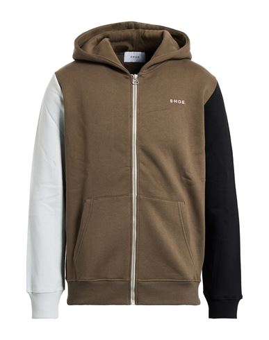 Man Sweatshirt Khaki Size S Cotton