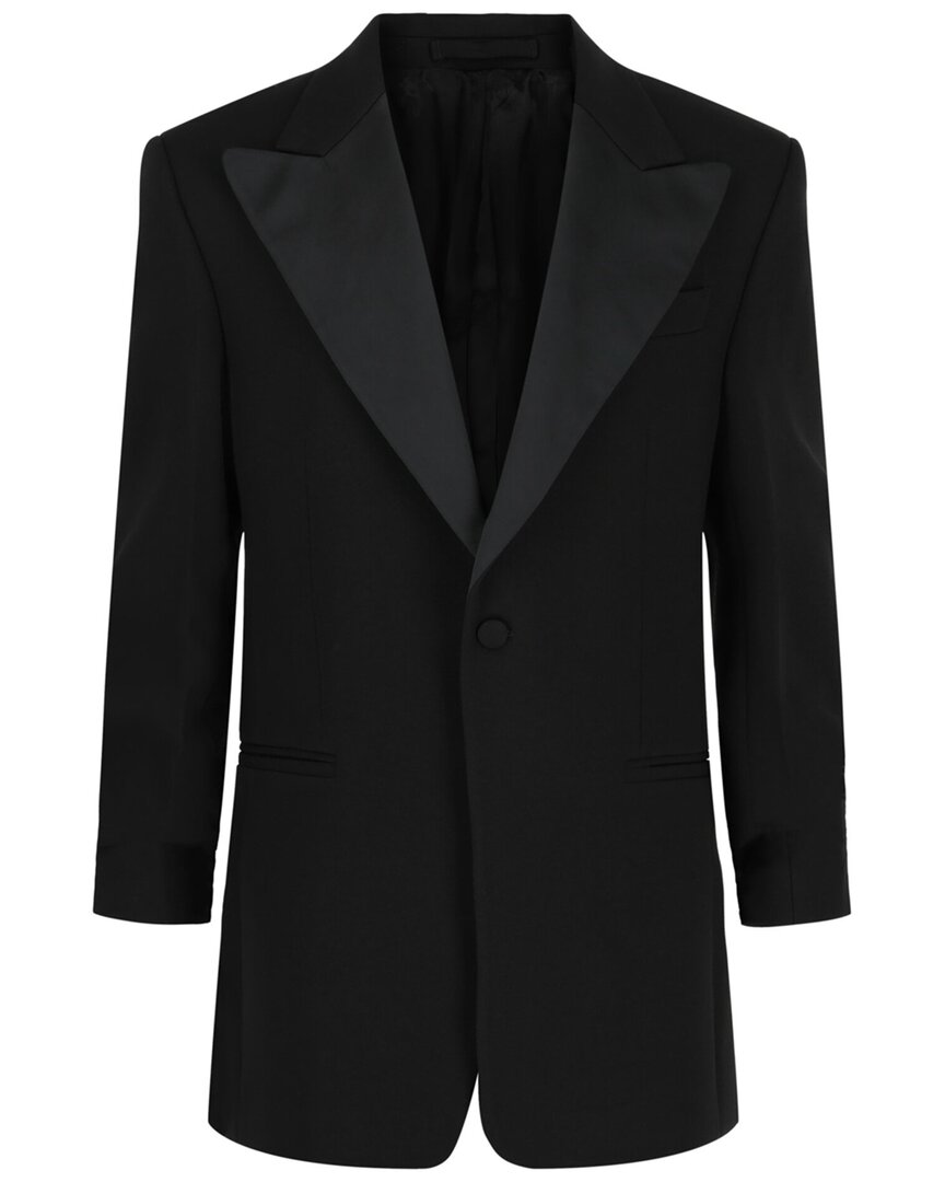 Silk Peaked Lapel Blazer
