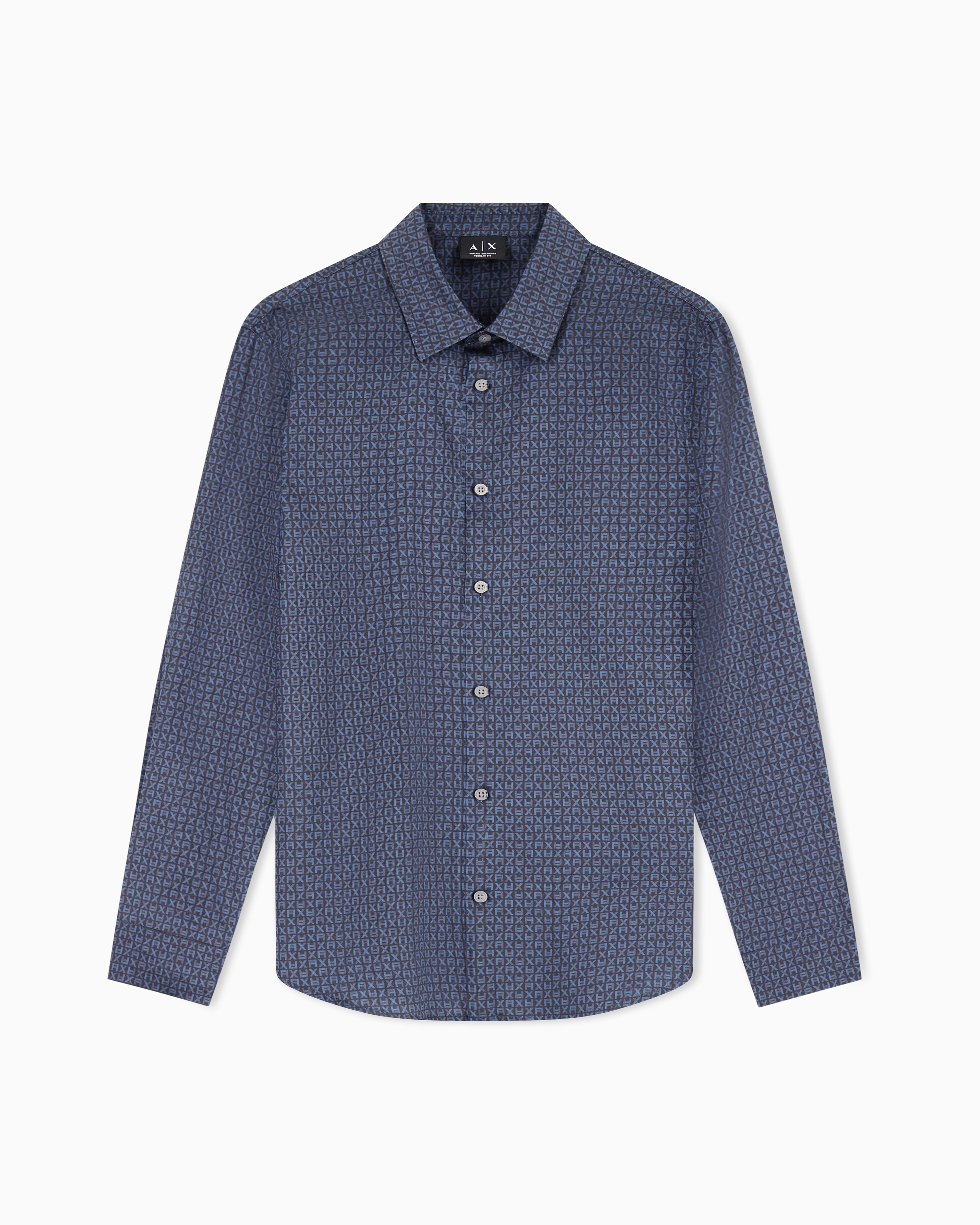 Regular fit shirt with lettering logo