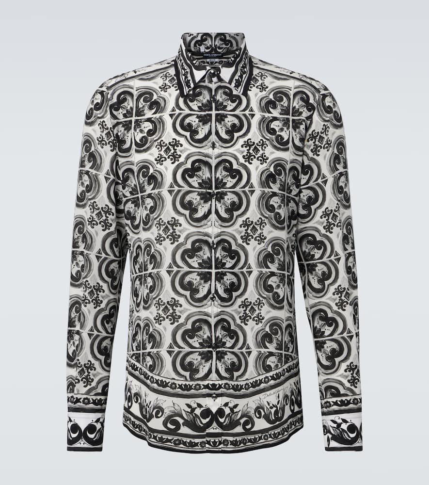 Martini Majolica silk twill shirt