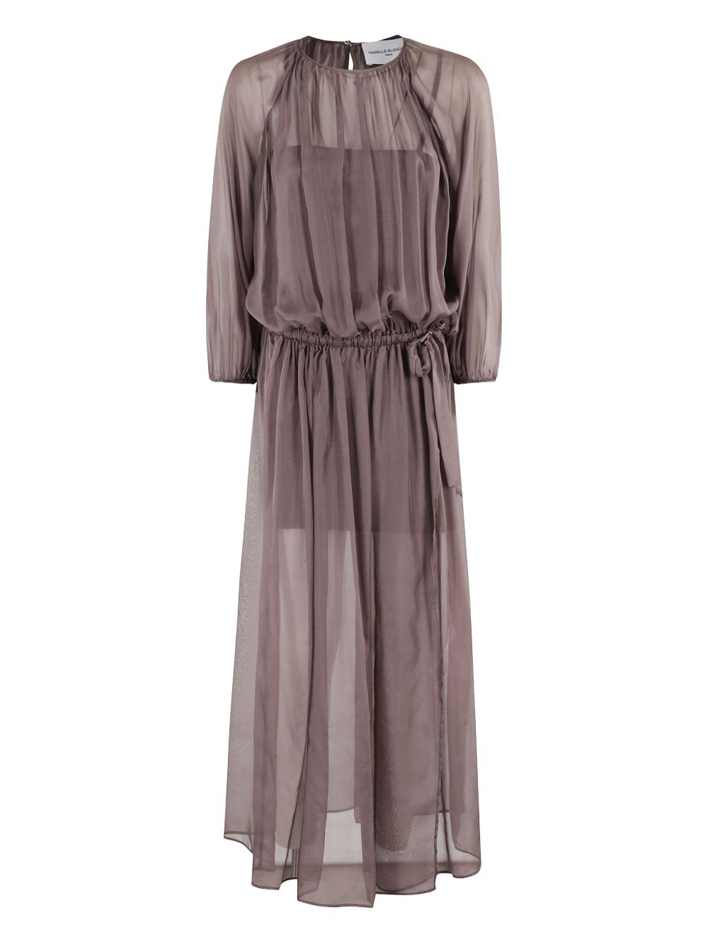 Silk dress - Brown