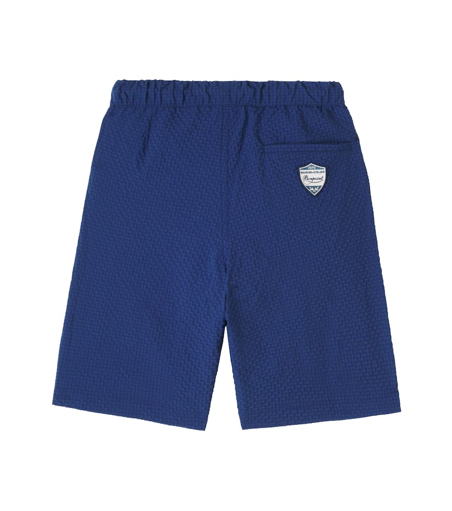 Ethan checked patch-appliqué shorts