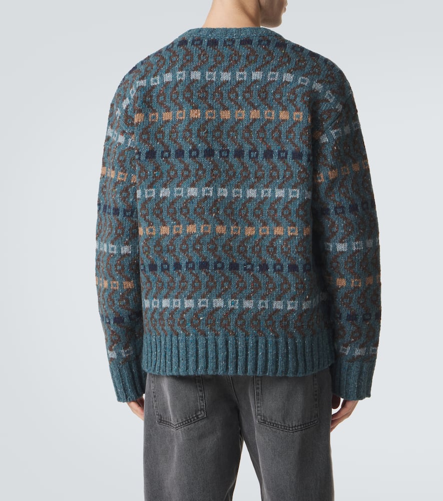 Logo intarsia wool-blend sweater