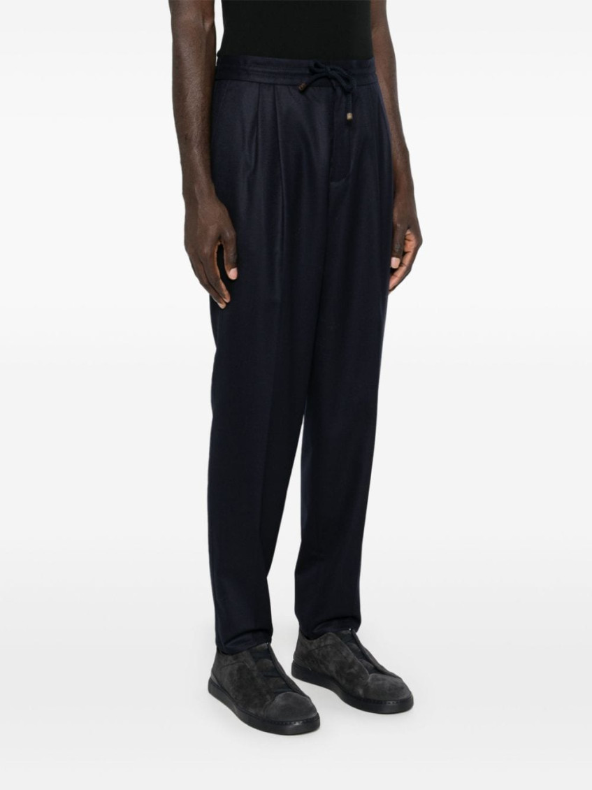 Mid-rise tapered trousers - Blue