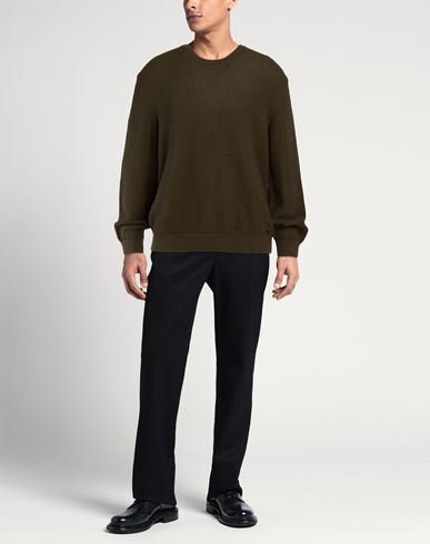 Man Sweater Military green Size XXL Cotton, Polyacrylic