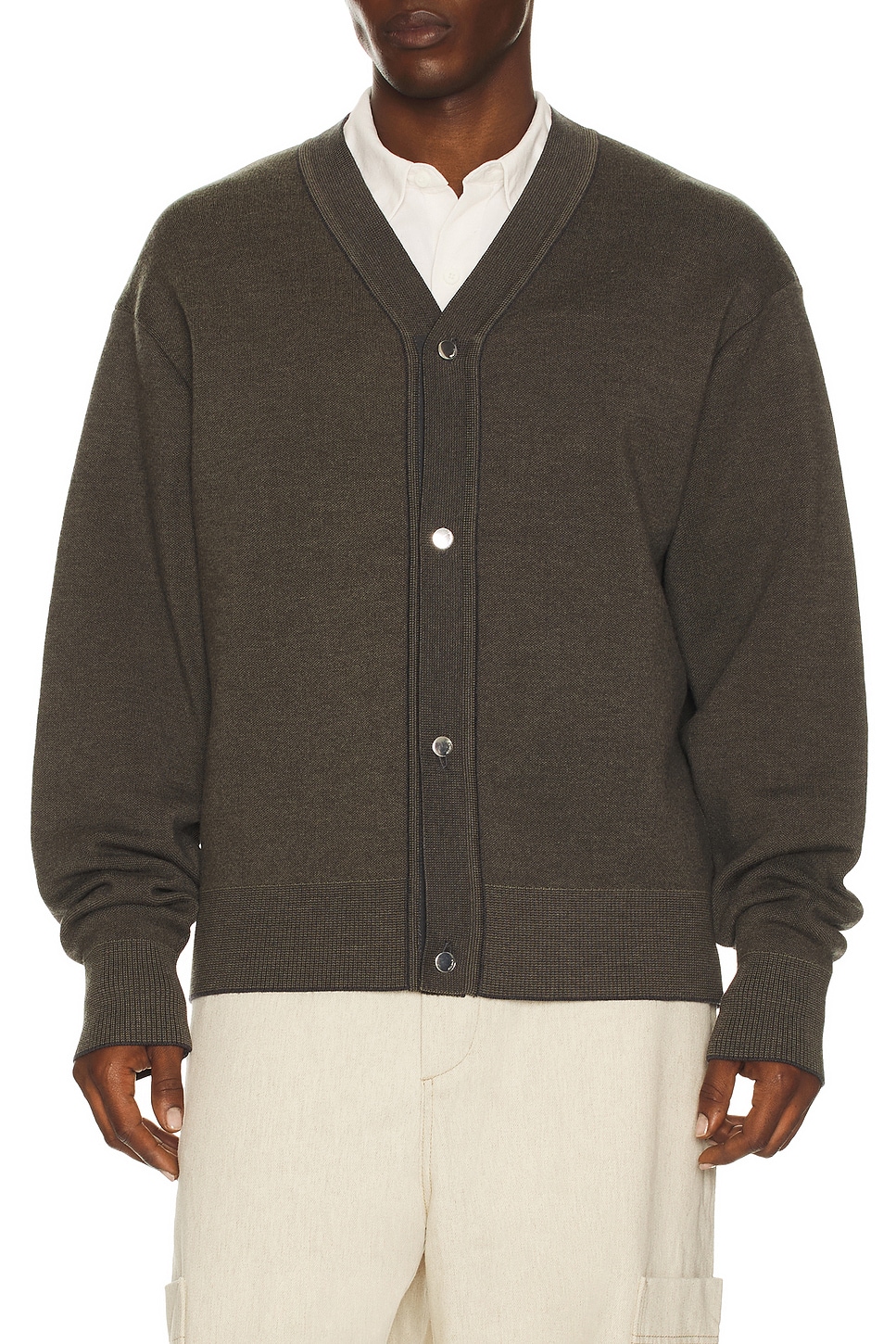 JACQUEMUS Le Cardigan Doppio in Brown
