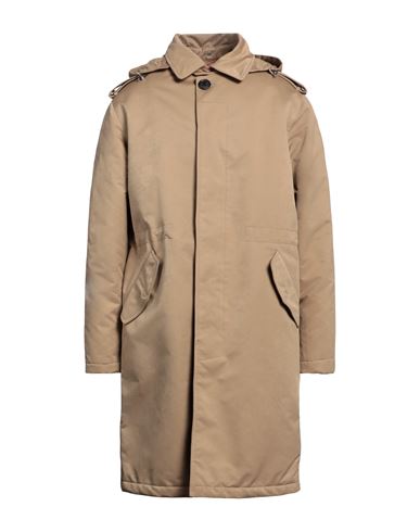 Paltò Man Overcoat & Trench Coat Camel Size 36 Polyester, Polyamide