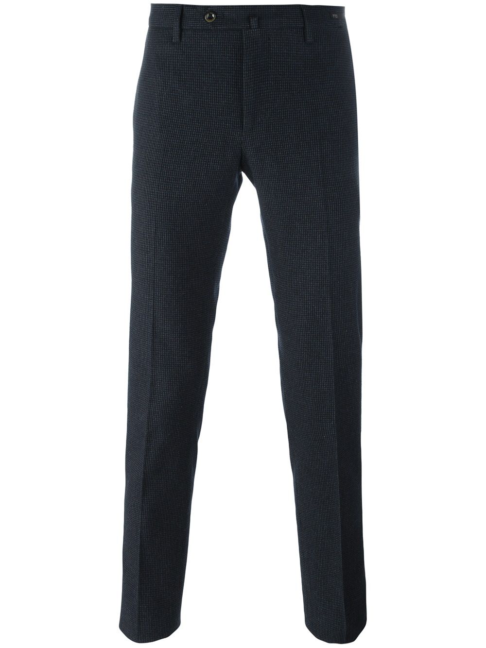 Pt01 checked skinny fit trousers - Blue