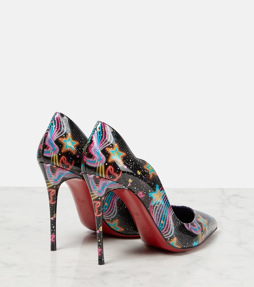 Christian Louboutin Hot Chick printed patent leather pumps