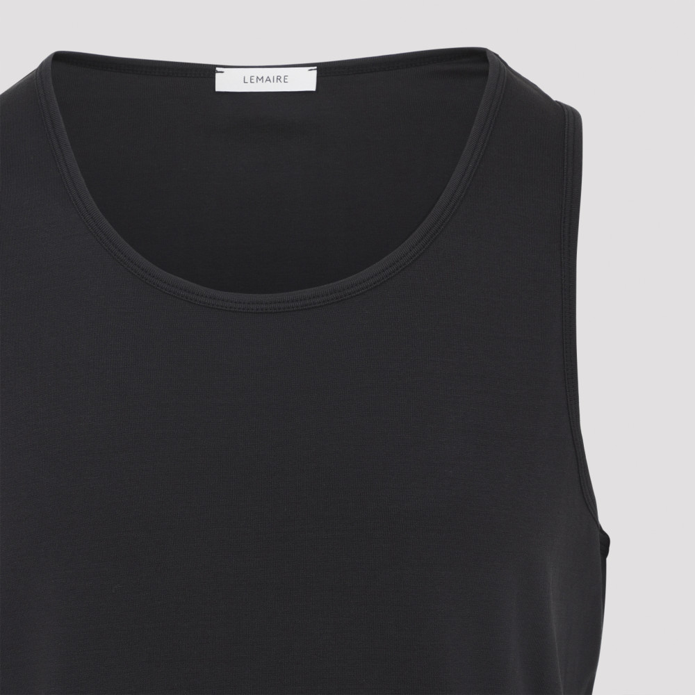 Blue Sleeveless Cotton Tank Top