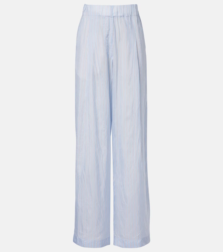Striped wide-leg pants