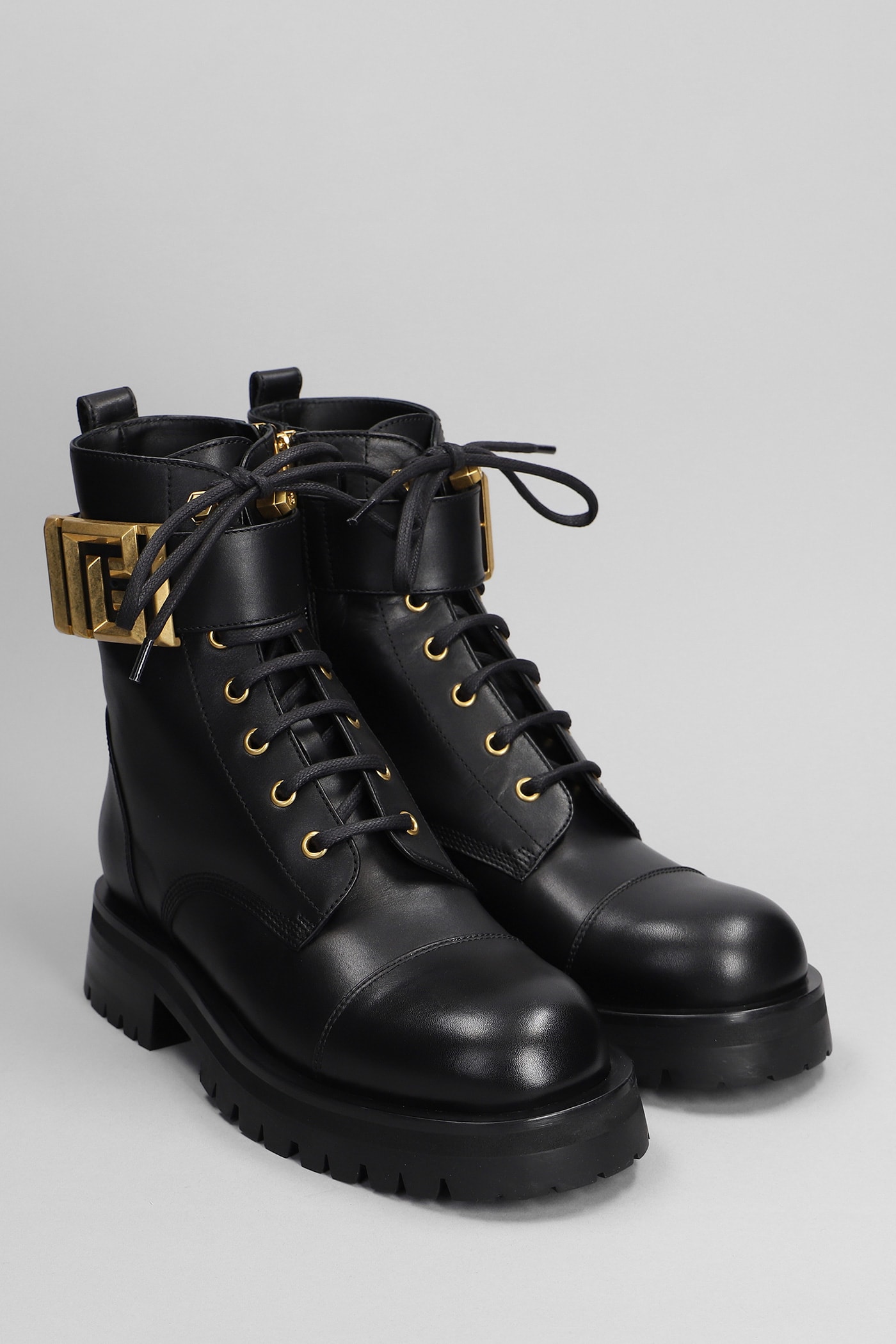 Charlie Army Combat Boots In Black Leather