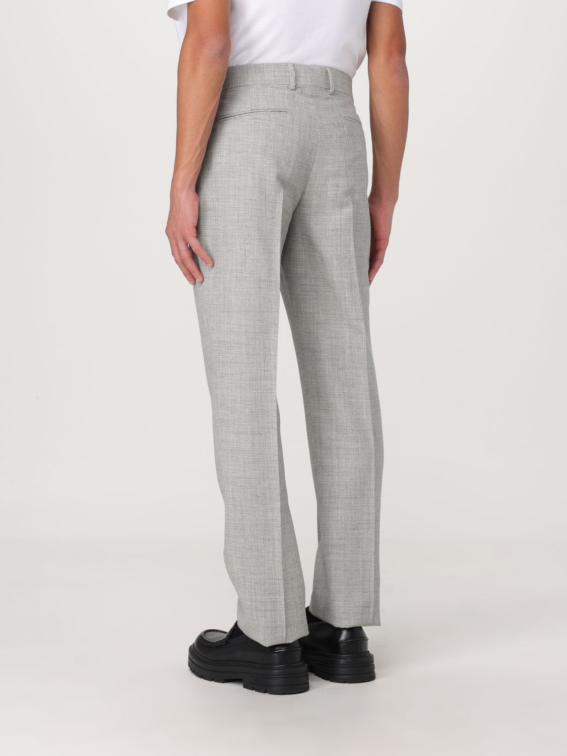 Tailored slim-cut trousers - Grey