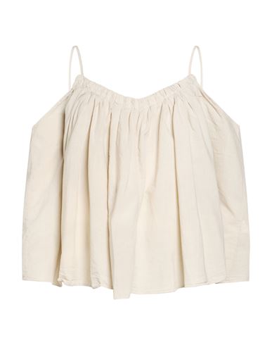 Woman Top Beige Size M Cotton