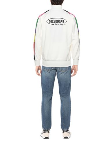 Man Sweatshirt White Size XXS Polyester, Elastane, Cotton