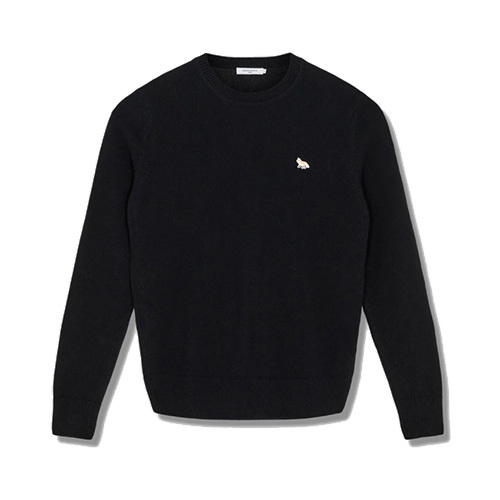 Logo-patch wool jumper