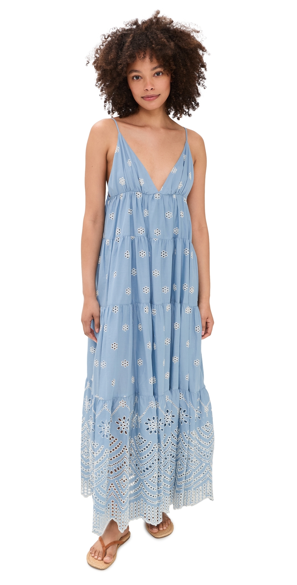 Louka Dress Periwinkle Scallop