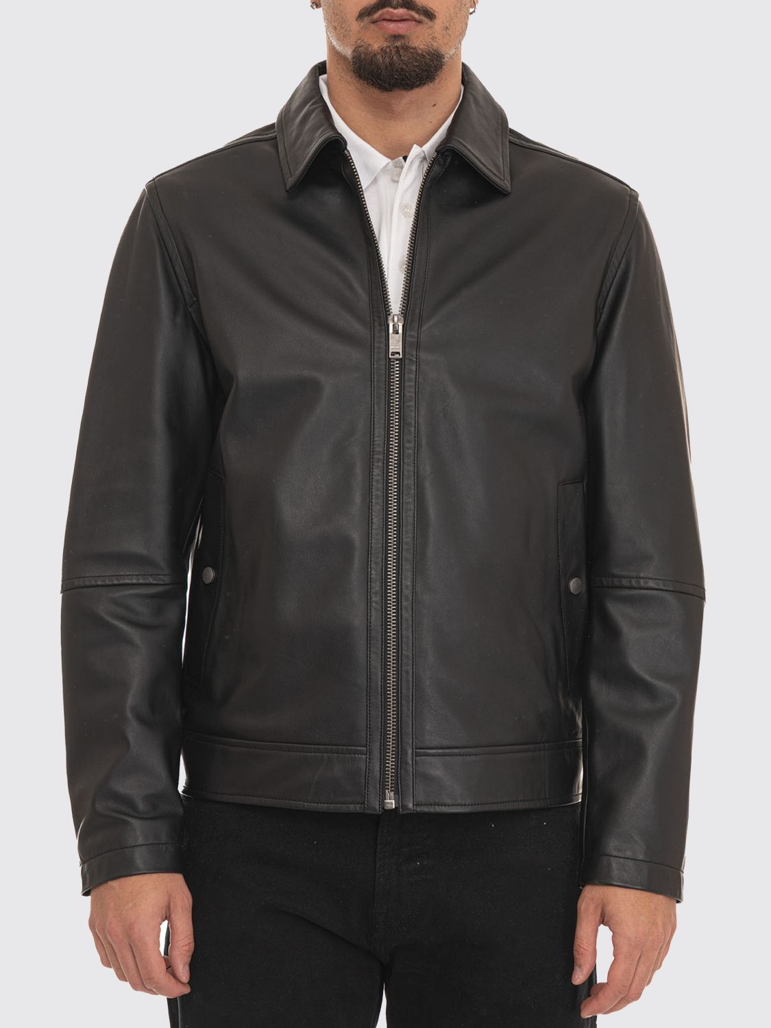 Coat Men color Black