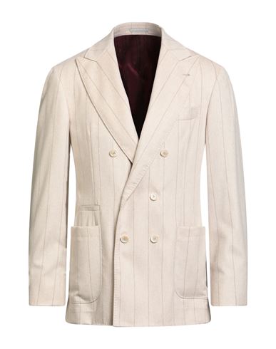 Man Blazer Beige Size 38 Wool, Cashmere