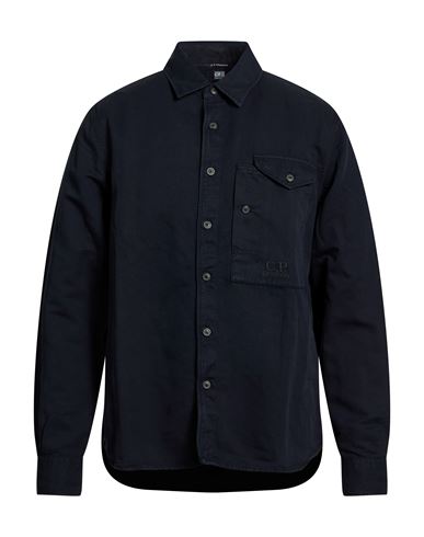 C. p. Company Man Shirt Midnight blue Size M Cotton, Linen