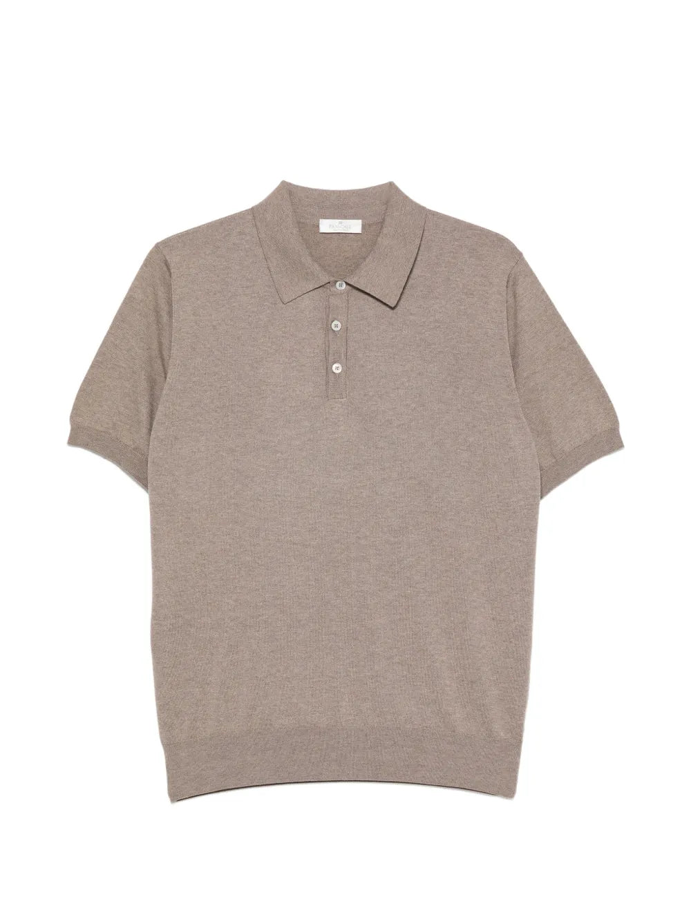 Silk-Blend Knit Polo Shirt — Beige