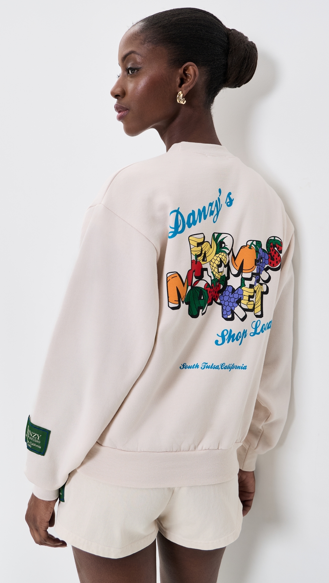Farmers Market Crew Sweatshirt Cream