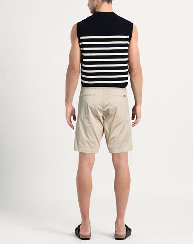 Man Shorts & Bermuda Shorts Beige Size 42 Cotton, Elastane