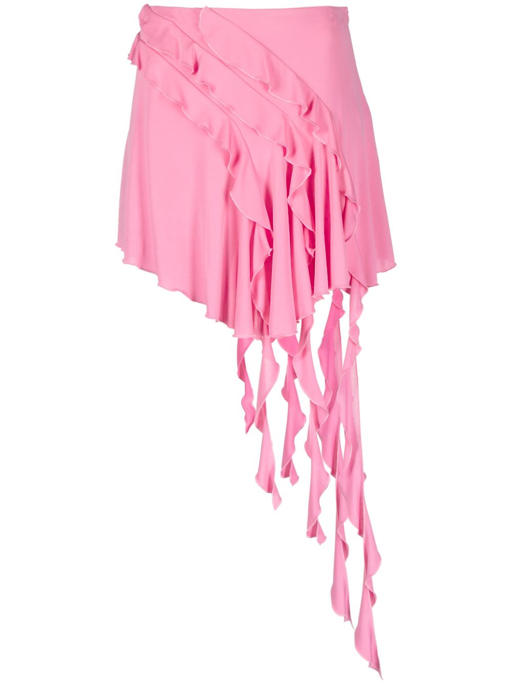 Asymmetric ruffled skirt - Pink