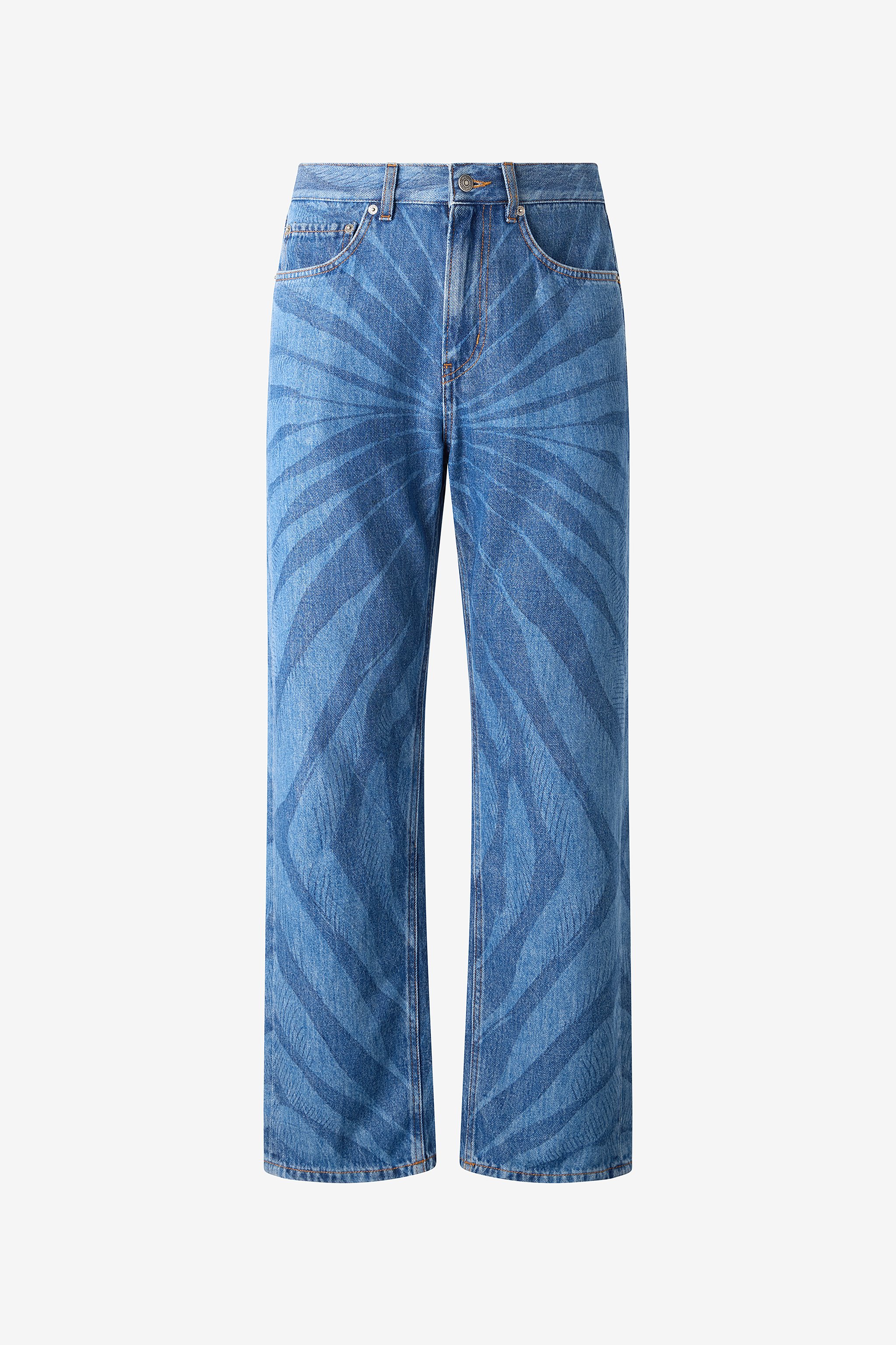 Jeans In Patterned Denim