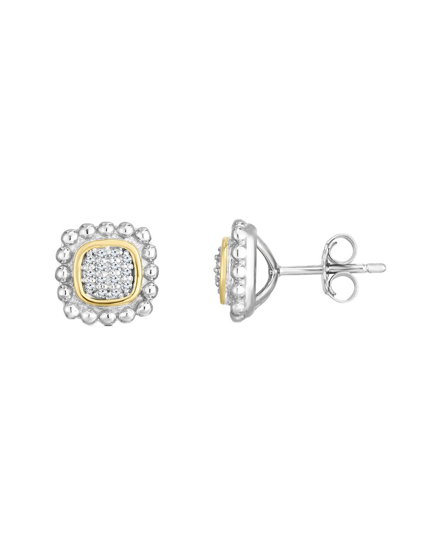 Phillip Gavriel 18K & Silver 0.14 ct. tw. Diamond Studs