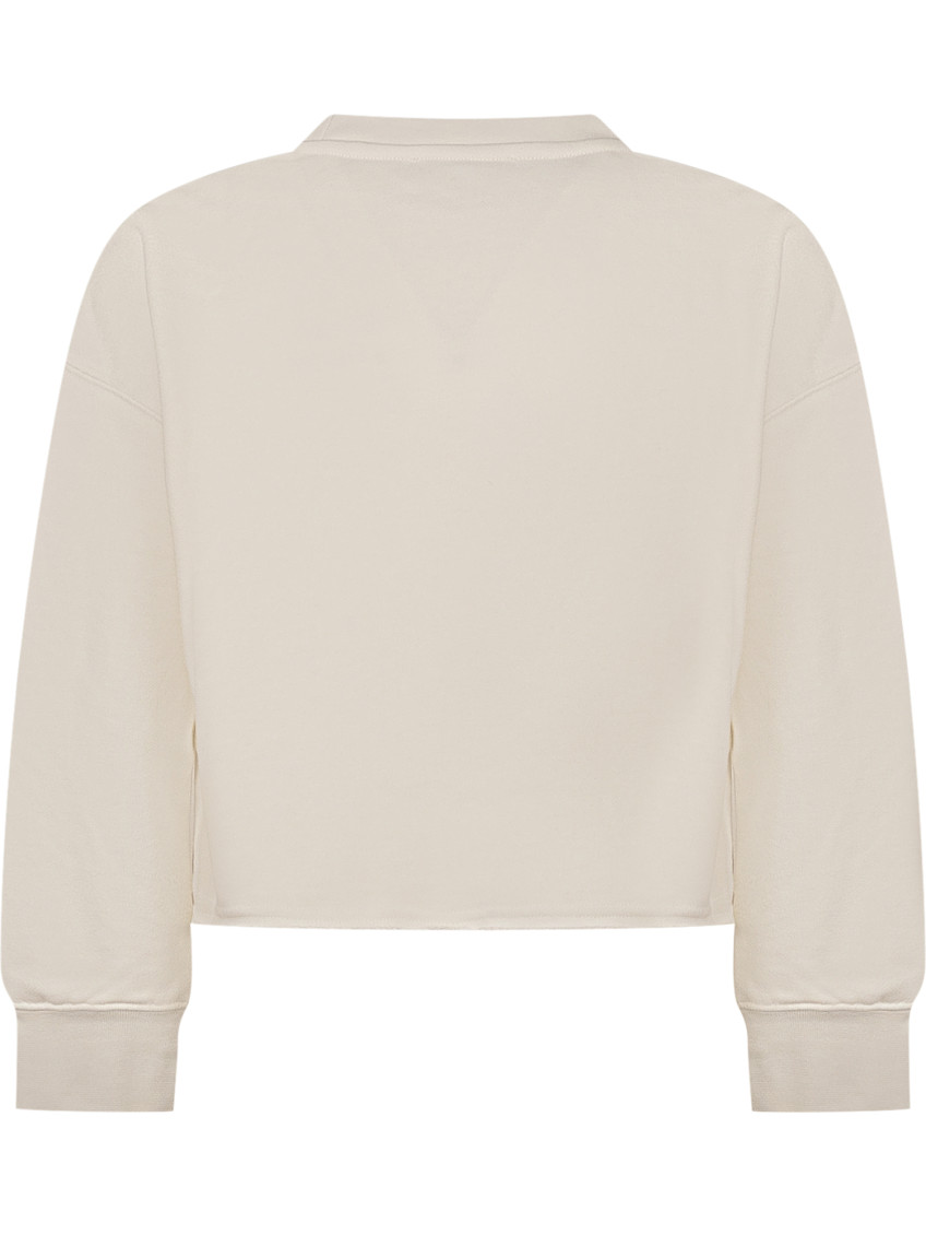 Kids White Embellished Sweatshirt