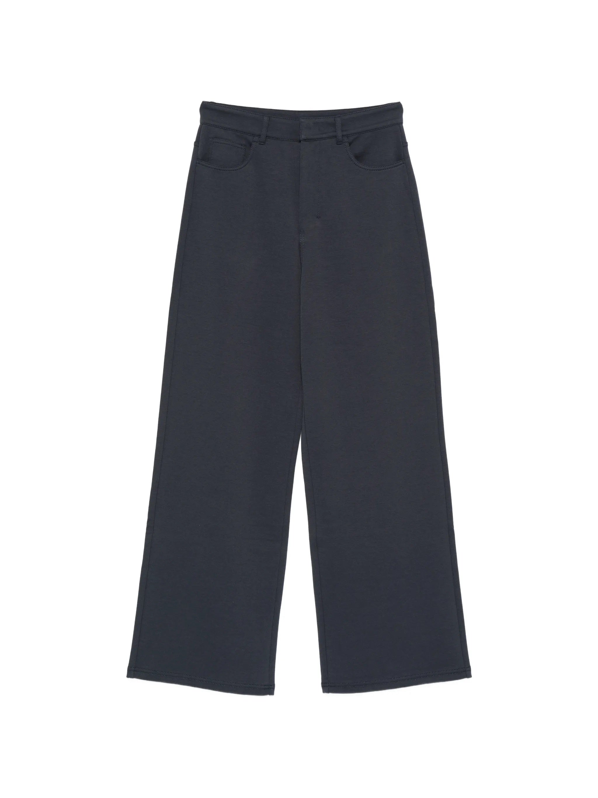 Cotton-Blend T-Shirt Trousers with Zip and Button Closure