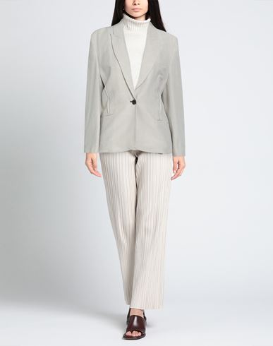 Woman Blazer Beige Size M Linen, Viscose, Elastane