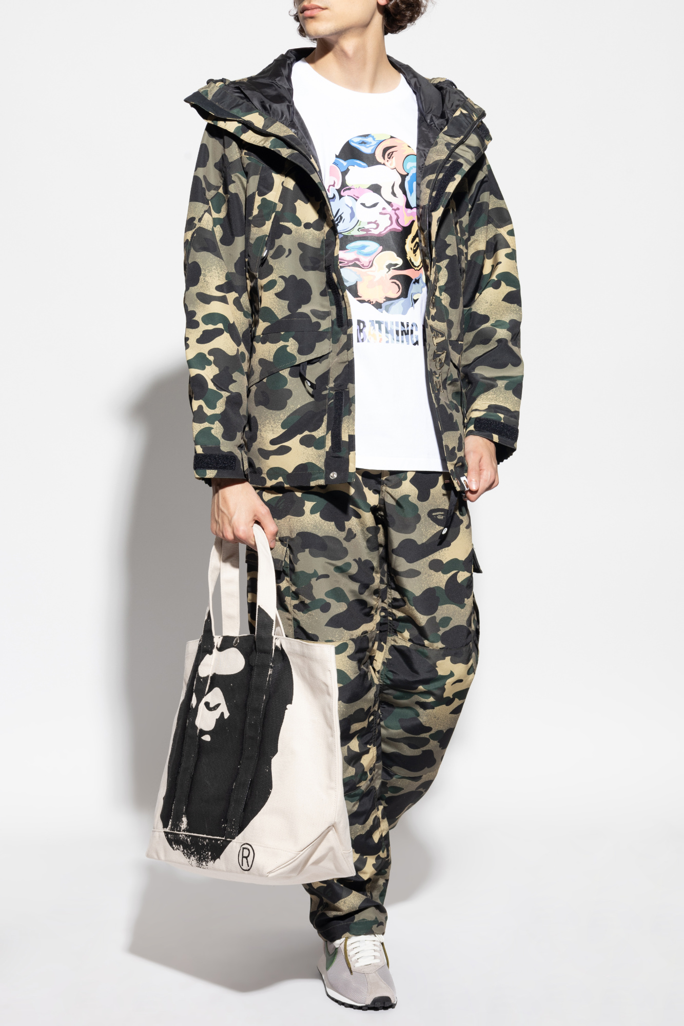Jacket With Camouflage Pattern, Men's, Green