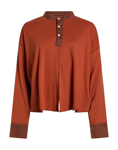 Boy Woman Shirt Brick Size 2 Cotton