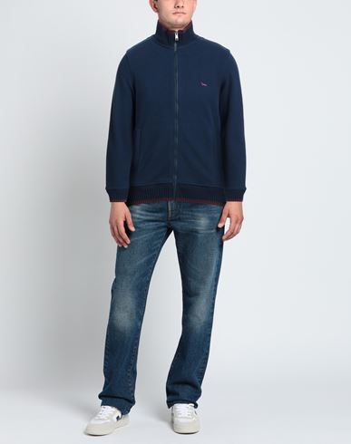 Man Sweatshirt Midnight blue Size M Cotton, Polyester