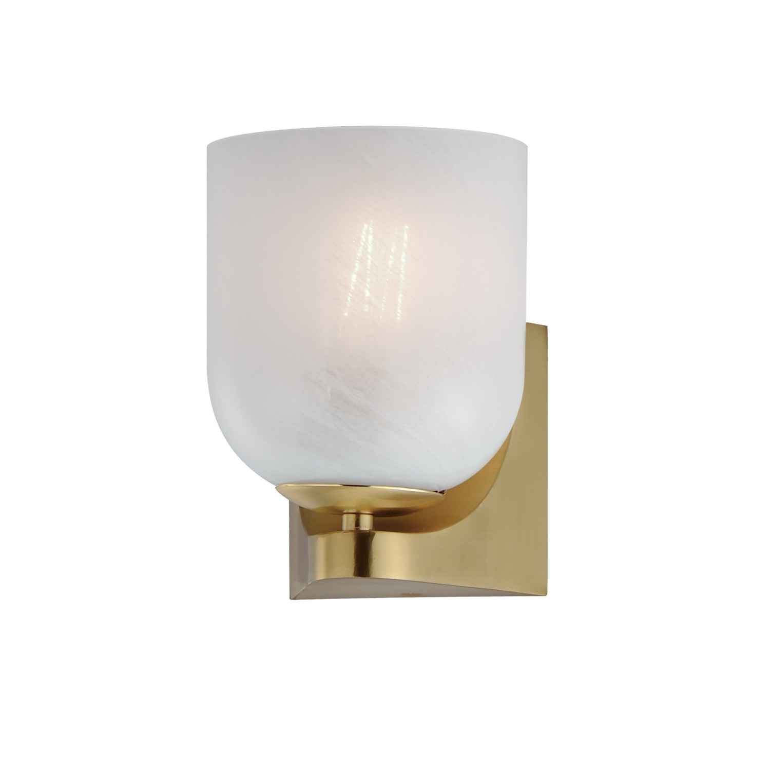 Natural Aged Brass One Light Bath Vanity from the Scoop Collection